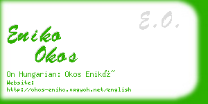 eniko okos business card